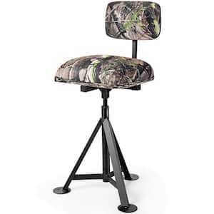 Swivel Hunting Chair Tripod Blind Stool with Detachable Backrest Outdoor Camping