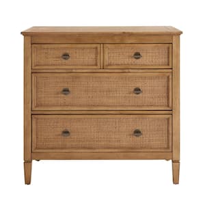 Marsden Patina Finish 3-Drawer Cane Chest of Drawers (38 in W. X 36 in H.)