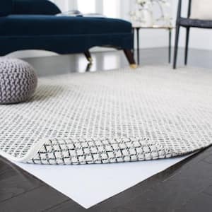 Rug on Carpet White 8 ft. x 10 ft. Interior Non-Slip Grip 2 in. Thickness Rug Pad