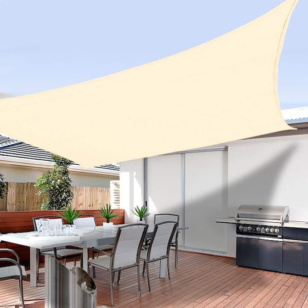 185 GSM Rectangle Sun Shade Sail, for Patio Garden and Swimming Pool