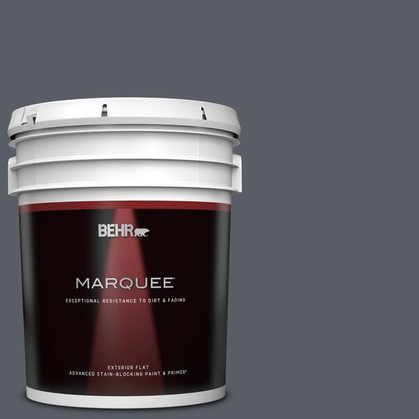 BEHR MARQUEE 5 gal. #760F-6 Distant Thunder Flat Exterior Paint & Primer