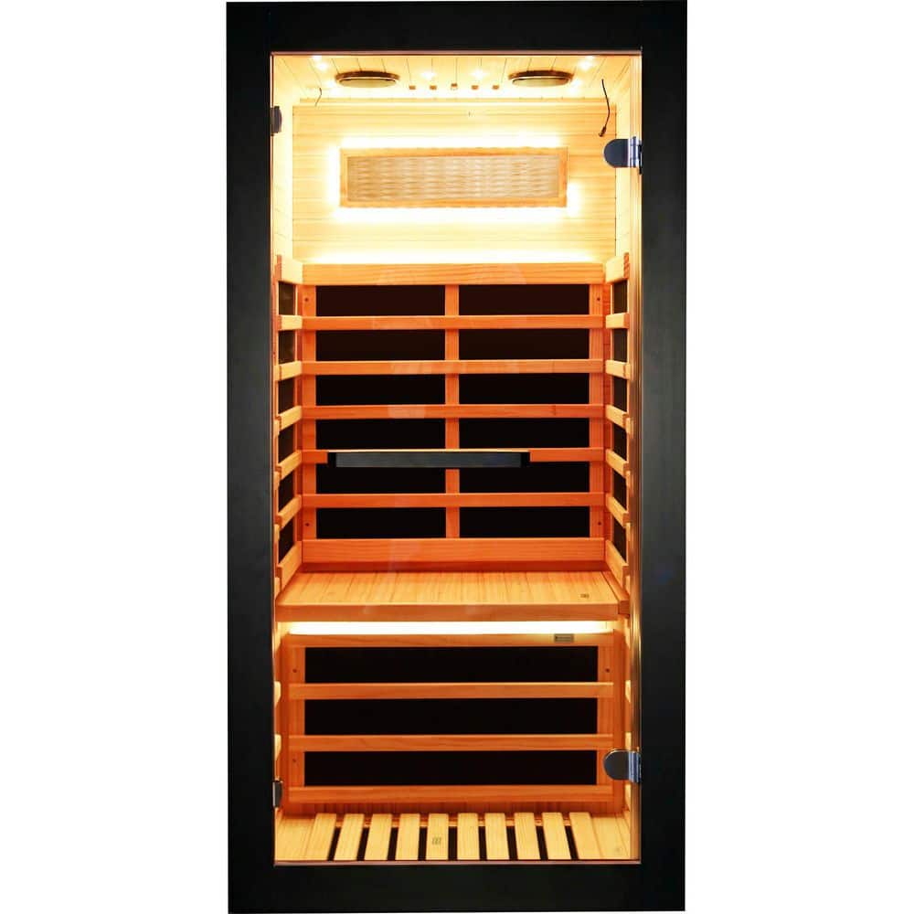 LIVACA 1-Person Epoxy Board Heater Indoor Sauna with Starry Sky
