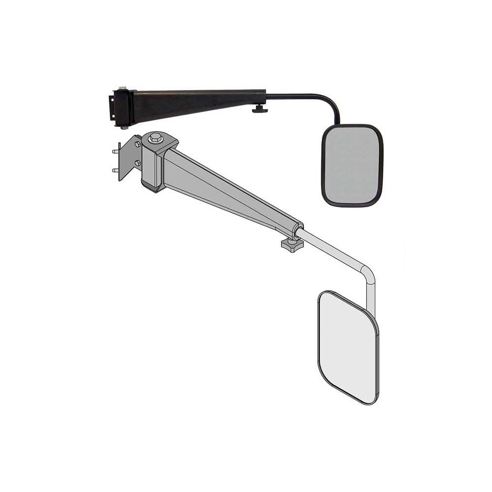 K&M Mfg Mirror Kit for John Deere 9000 Series 4WD Tractors : Right-Hand : Black Powder Coat price history on PriceWatchPro
