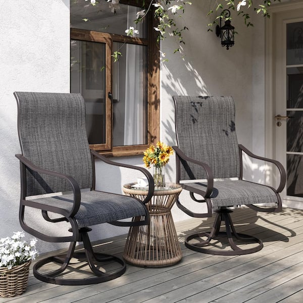 Poteban Dark Grey Outdoor Dining Armchair (Set of 2)