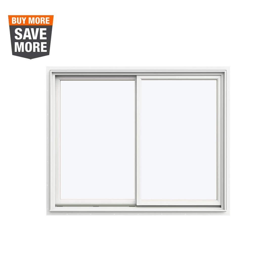 JELD-WEN 59.3125 in. x 47.5625 in. W-5500 Left-Hand Sliding Wood Clad ...