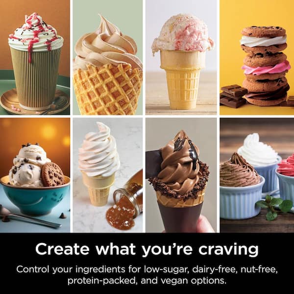 NINJA Swirl By CREAMi 16 oz. 13 in. 1 Soft Serve and Ice Cream