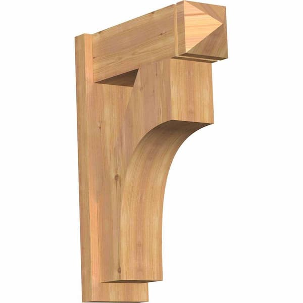 Ekena Millwork 8 in. x 30 in. x 22 in. Western Red Cedar Westlake Arts and Crafts Smooth Outlooker