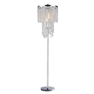 crystal bead two light floor lamp