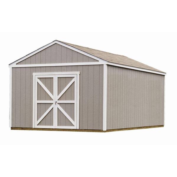 Handy Home Products Columbia 12 ft. x 20 ft. Wood Storage Building Kit with Floor