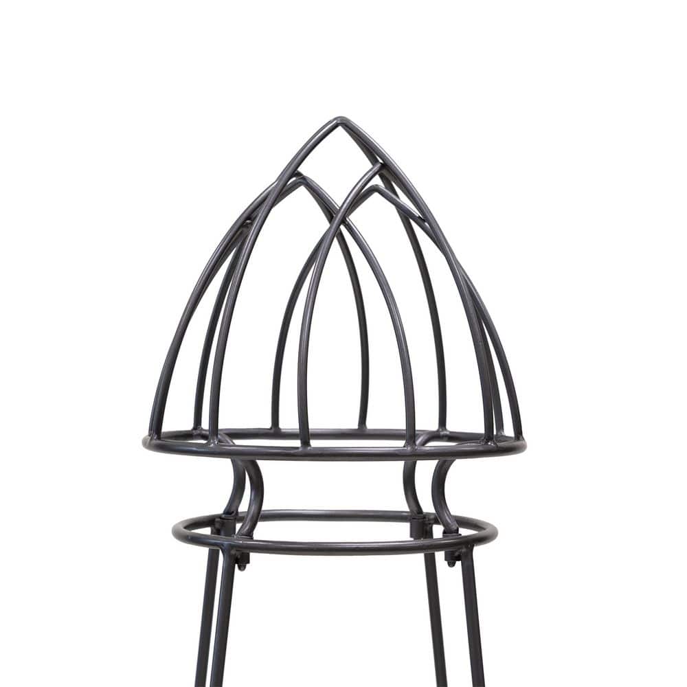 Graphite Wrought Iron Weather Resistant Outdoor Garden Trellis