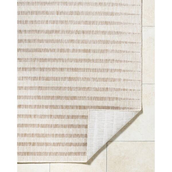 Agave 2 ft. W x 7 ft. L Indoor/Outdoor Runner Machine Woven Rug, Brown/Tan Area Rug