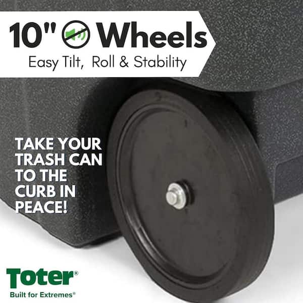 Toter 64 Gallon Blackstone Outdoor Trash Can/Garbage Can with