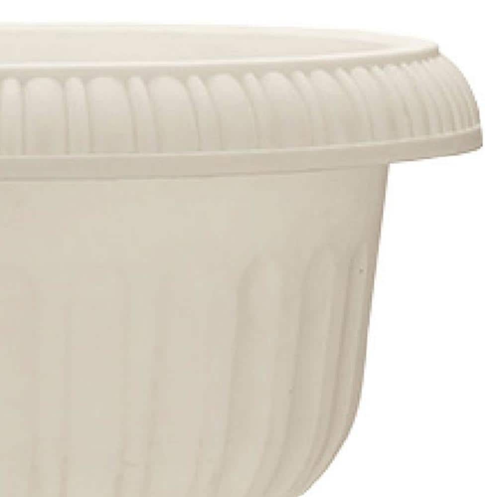 Elegant Grecian Urn Inspired White Resin Planter Pot