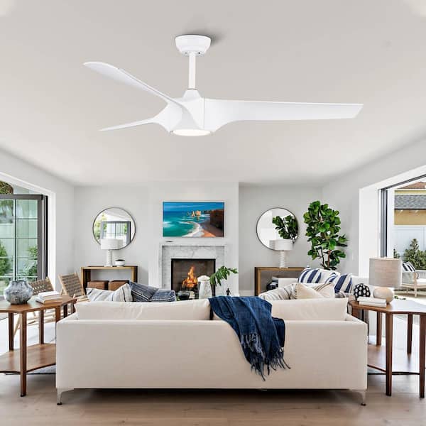 Matte White Ceiling Fan Dimmable LED Light Kit