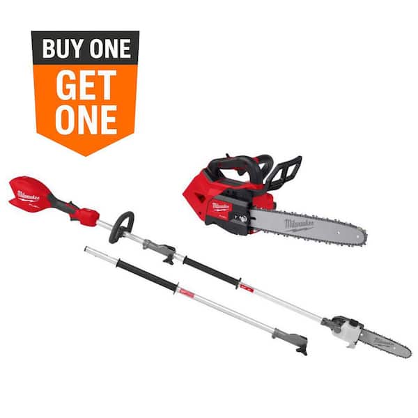 M18 FUEL 14 in Top Handle 18V Battery Powered Brushless Cordless Battery Chainsaw w/ M18 FUEL QUIK-LOK Pole Saw (2-Tool)