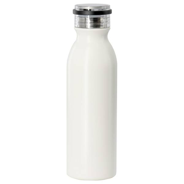 Gibson Home Marina 20oz stainless steel Thermal Bottle with Acrylic Lid in Cream