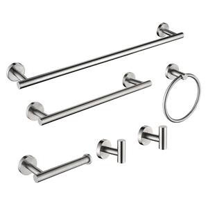 Aoibox 4-Piece Bathroom Accessories Set Stainless Steel Wall Mounted,  Brushed Nickel Finished SLMZ098 - The Home Depot