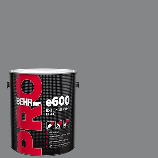 BEHR PRO 1 gal. #N500-5 Magnetic Gray Flat Exterior Paint
