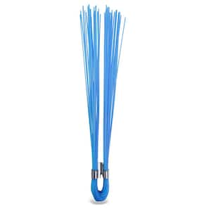 6 in x 0.5 ft Stake Whisker Markers, Blue, 500 EA