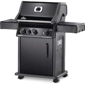 Rogue 3-Burner Propane Gas Grill with Infrared Side Burner in Black