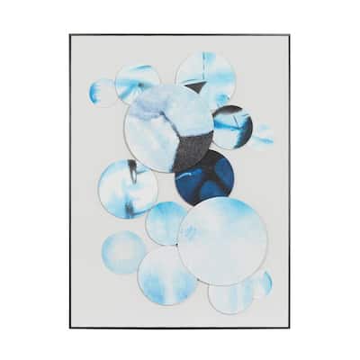 Blue Contemporary Canvas Wall Art 40 in. x 30 in.