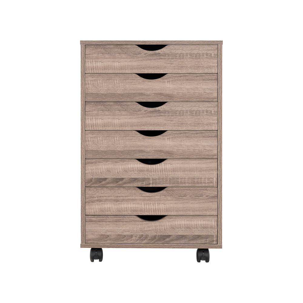 Reviews for HOMESTOCK 7Drawer Vintage Oak 34.2 in. H x 15.7 in. W x 18