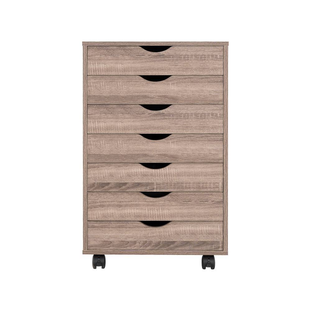 Reviews for HOMESTOCK Vintage Oak Wood 7Drawer 18.9 in. W Vertical