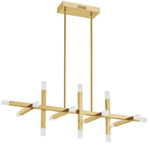 Acasia 16-Light Dimmable Integrated LED Aged Brass Statement Chandelier
