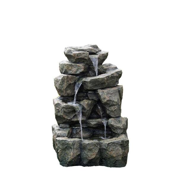 Jeco Rock Waterfall Water Fountain without Light