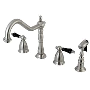 Duchess 2-Handle Standard Kitchen Faucet with Side Sprayer in Brushed Nickel