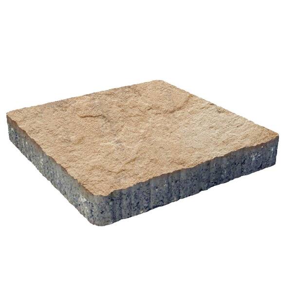 Paved Stone Invert Pavestone Capriana Medium 14 in. x 14 in. x 2 in. Travertine Concrete ...