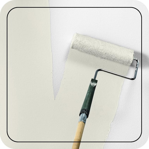 5 gal. #GR-W09 Snowfall White Ceiling Flat Interior Paint & Primer