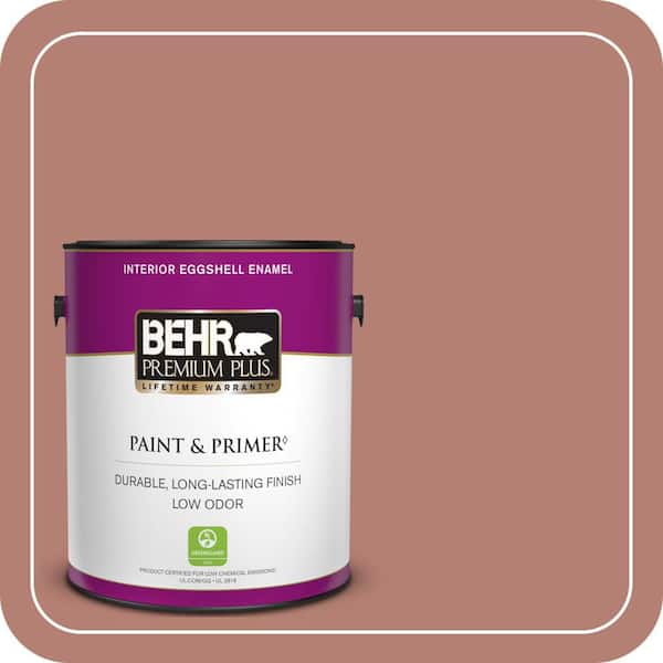BEHR PREMIUM PLUS 1 gal. #ICC-102 Copper Pot Eggshell Enamel Low Odor Interior Paint & Primer