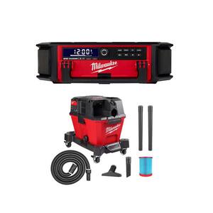 M18 18V Lithium-Ion Cordless PACKOUT Radio/Speaker with Built-In Charger W/M18 FUEL 6 Gal. Cordless Wet/Dry Shop Vac