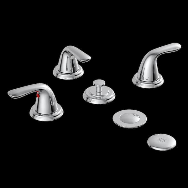 Mediterraneo Elio 3 Handle Bidet Faucet in chrome BF-3704C - The