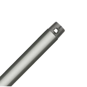12 in. Satin Nickel Extension Downrod for 10 ft. ceilings