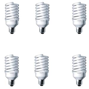 100-Watt Equivalent T2 Spiral CFL Light Bulb Soft White (2700K) (6-Pack)