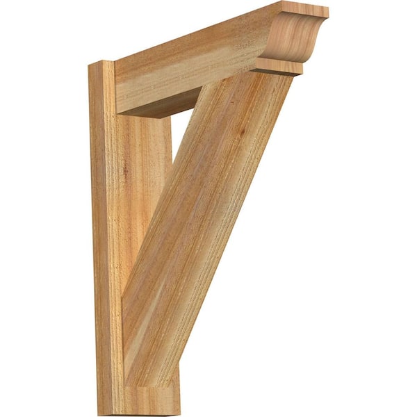 Ekena Millwork 6 in. x 26 in. x 22 in. Traditional Rough Sawn Western Red Cedar Outlooker