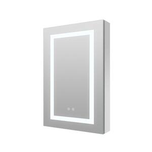 20 in. W x 30 in. H Medium Rectangular Aluminum Recessed/Surface Mount Medicine Cabinet with Mirror and Lighted