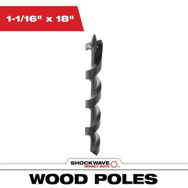 Milwaukee 1-1/16 in. x 18 in. Shockwave Lineman's Impact Auger Bit