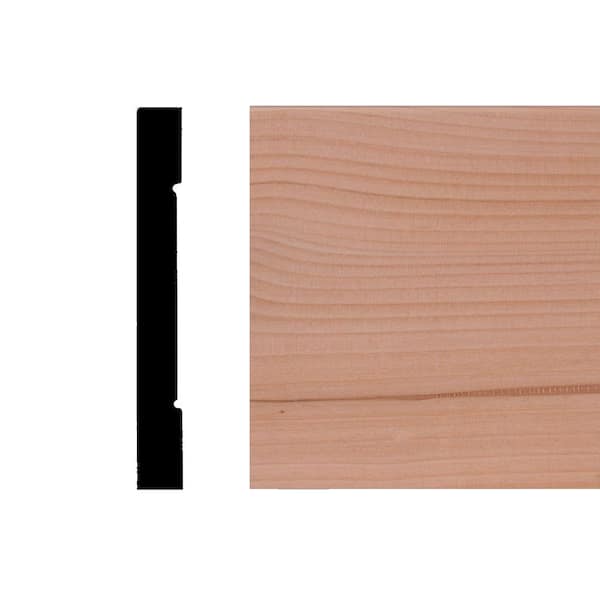 Builder's Choice OP603 5/8 in. x 5-1/4 in. Alder Wood Base Moulding