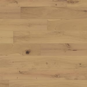 Leonard White Oak 3/8 in. T x 7.5 in. W Tongue and Groove Wire Brushed Engineered Hardwood Flooring (39.06 sqft/case)