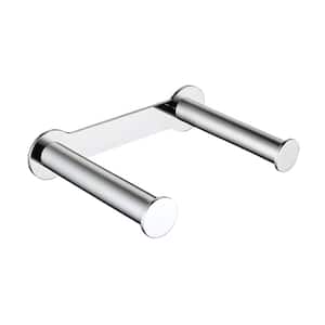 Stainless Steel Wall-Mount Double Post Toilet Paper Holder in Polished Chrome
