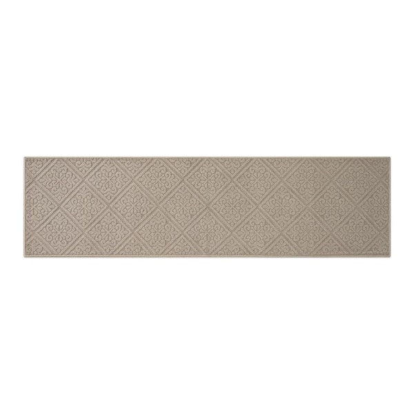 Austell Solid 2 ft. x 8 ft. Linen Geometric Runner Rug