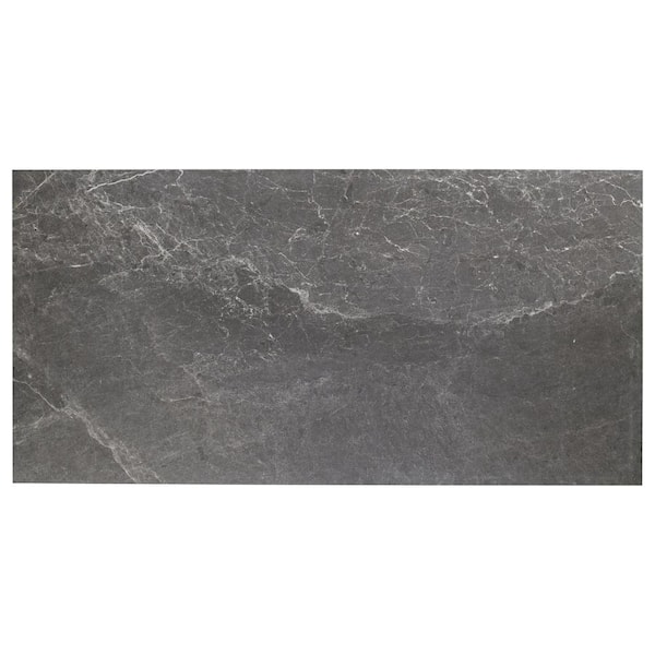 Ivy Hill Tile LithoTech Graphite Gray 6 in. x 0.78 in. Matte Porcelain Floor Paver Tile Sample