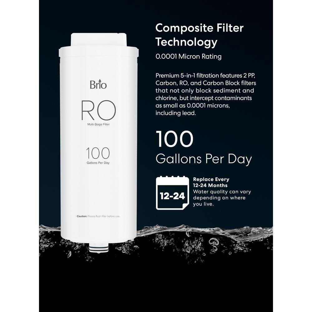 Brio White Multi-Stage Reverse Osmosis Water Filter