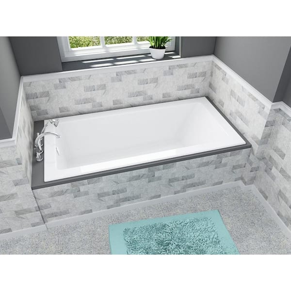 American Standard Studio 72 in. x 36 in. Acrylic Rectangular Drop-In  Soaking Bathtub with Reversible Drain in White 2940002-D0.020 - The Home  Depot