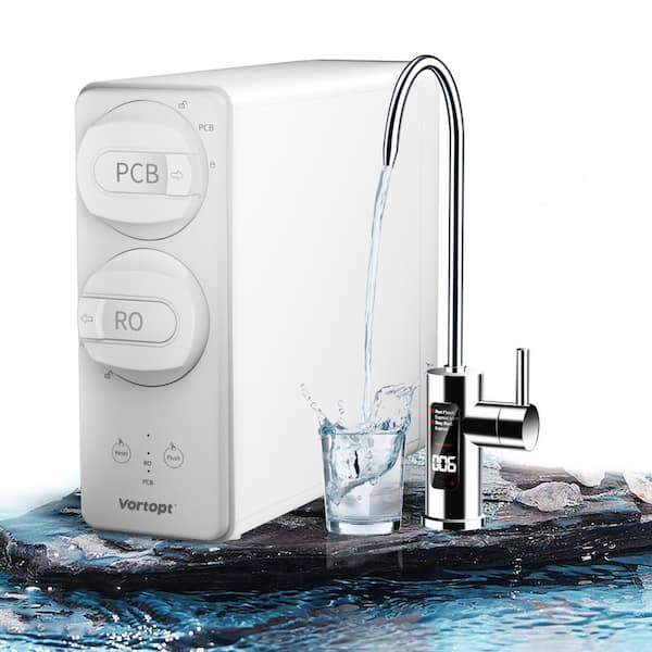 600 GPD Tankless RO Water Filtration System 7-Stage Under Sink Water Purifier, 3:1 Pure to Drain, Smart Faucet Display