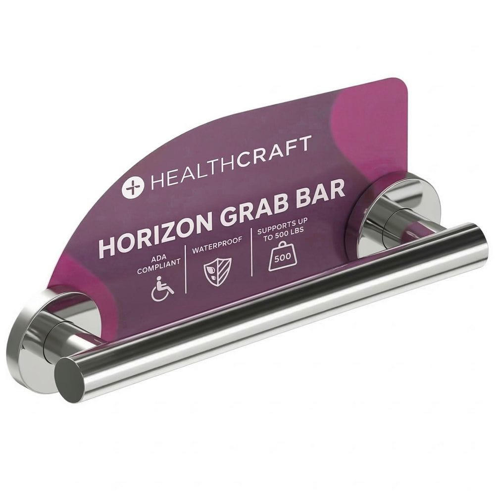 HORIZON 12 in. x 1.25 in. Grab Bar ADA Compliant for Bath and Shower Safety (500 lb. Capacity) in Polished Chrome price history on PriceWatchPro
