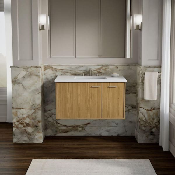 KOHLER Jute 36 in. W x 22 in. D x 20 in. H Bathroom Vanity Cabinet without Top in Linen White